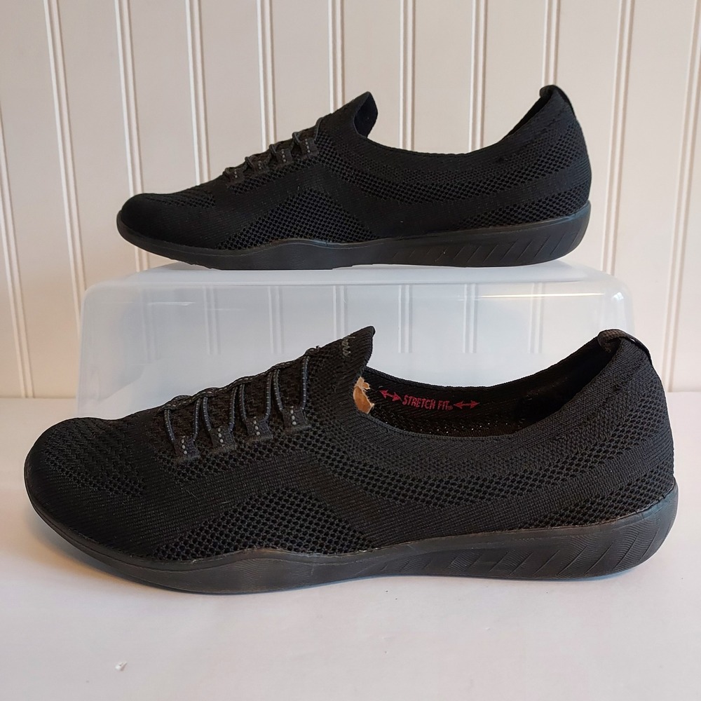 Skechers Women's Black Slip On Memory Foam Air Cooled Sneakers Size 11 - Picture 6 of 10